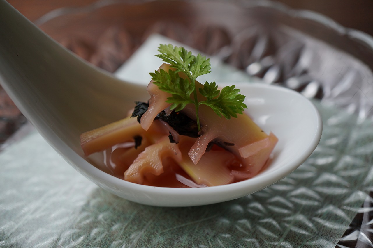 破竹 淡竹料理 下処理簡単レシピ 淡竹の赤紫蘇酢漬け 和食のわ